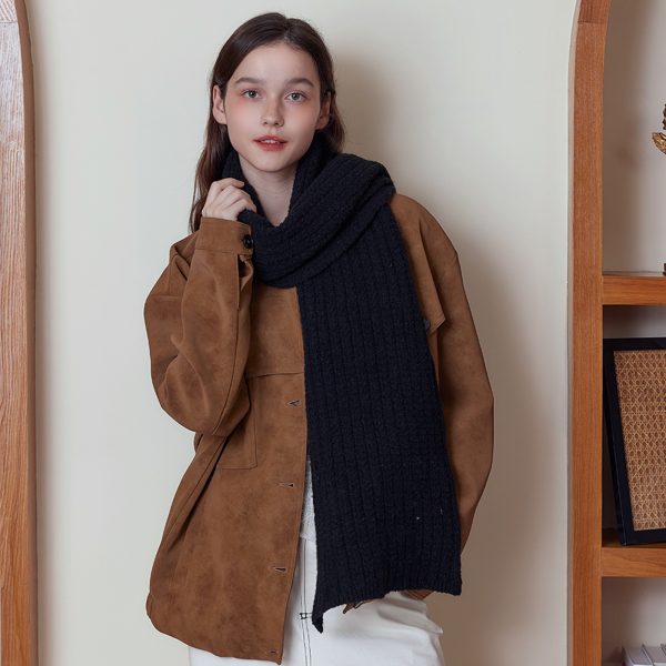 Women’s Autumn Winter High-Grade Knitted Wool Scarf - Image 3