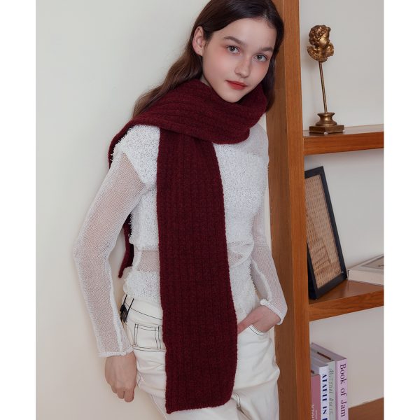 Women’s Autumn Winter High-Grade Knitted Wool Scarf - Image 2