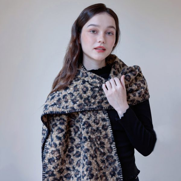 Women’s Vintage Leopard Print Scarf - Image 3