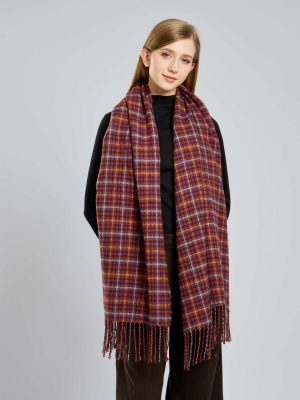 Women’s Cashmere Plaid Tassel Scarf