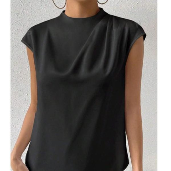 Women’s Artificial Silk Satin T-Shirt - Image 2