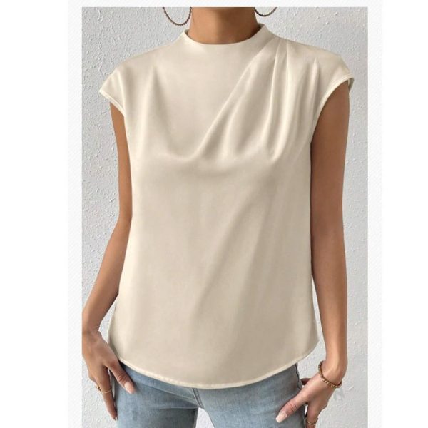 Women’s Artificial Silk Satin T-Shirt - Image 3