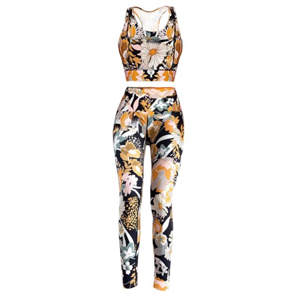 Popular Printed Sports Vest Yoga Fitness Summer Suit - Image 5