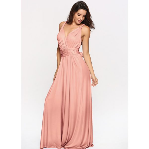 Criss-Cross Backless Bandage One-Piece Sexy Maxi Dress - Image 6