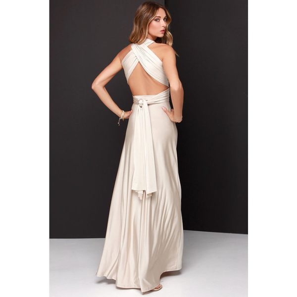 Criss-Cross Backless Bandage One-Piece Sexy Maxi Dress - Image 8