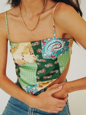 Printed Camisole Summer Sexy Leopard Print & Paisley Tube Top for Women