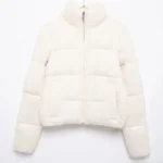 Women’s Winter Cotton Padded Stand Collar Knitted Short Jacket photo review