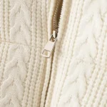 Women’s Winter Cotton Padded Stand Collar Knitted Short Jacket photo review