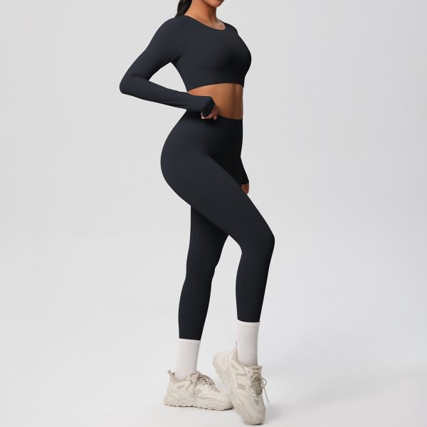 Skin-Friendly Yoga Long Sleeve Beauty Back Exercise Set - Image 3