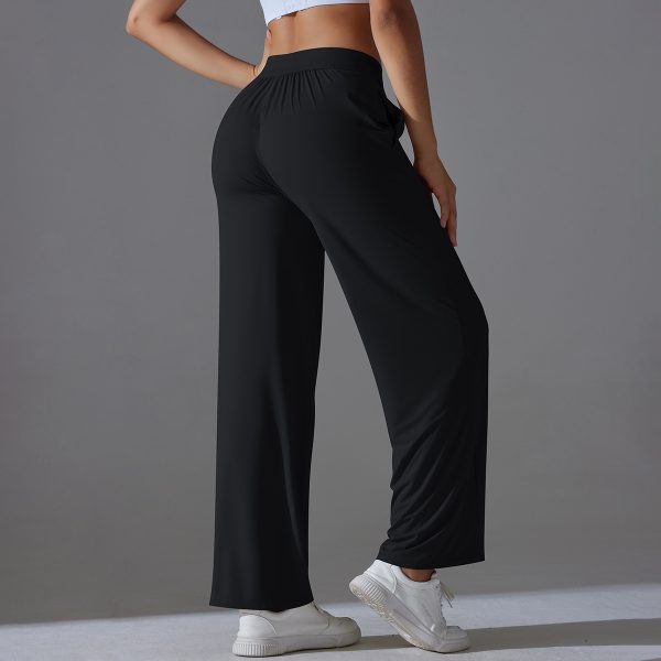 High-Waist Sun-Proof Drawstring Wide-Leg Fitness Yoga Pants - Image 2