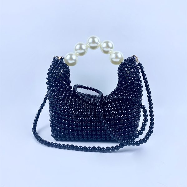 Luxury Hand-Woven Large Pearl Shoulder Tote for Women - Image 4