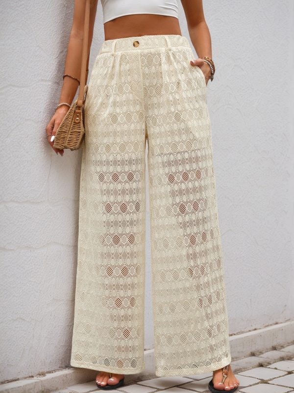 High-Waist Lace Wide-Leg Pants for Women – Summer Style - Image 2