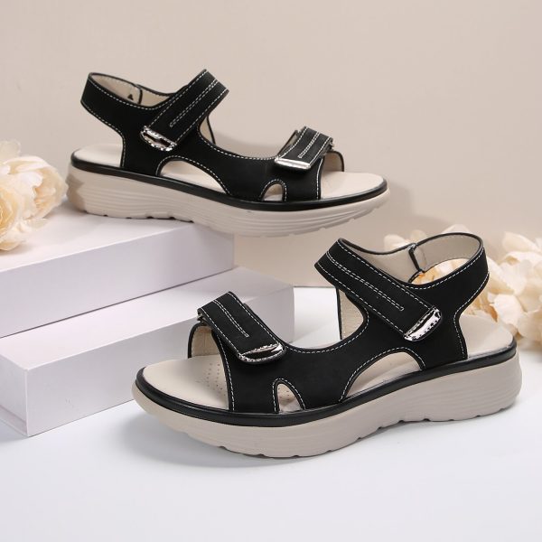 Plus Size Velcro Sports Platform Sandals - Image 3