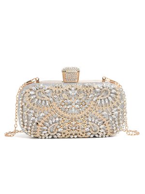 High-Sense Niche Diamond Cocktail Clutch Handbag for Dressy Occasions