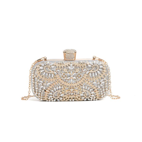 High-Sense Niche Diamond Cocktail Clutch Handbag for Dressy Occasions