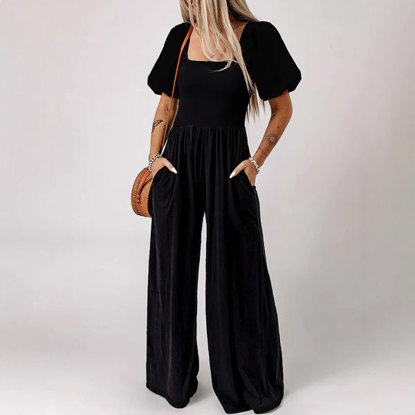 Spring Summer Sexy High Elastic Solid Color Jumpsuit for Women - Image 2