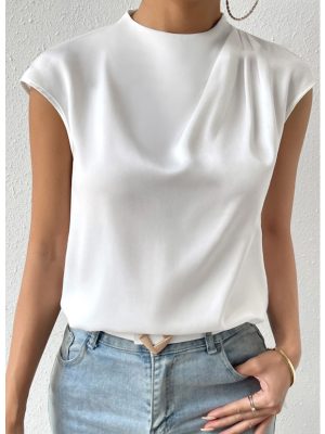 Women’s Artificial Silk Satin T-Shirt