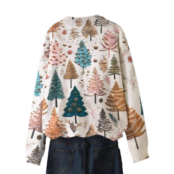 Printed Pullover Crew Neck Sweater – Casual Loose Fit for Autumn & Winter - Image 5