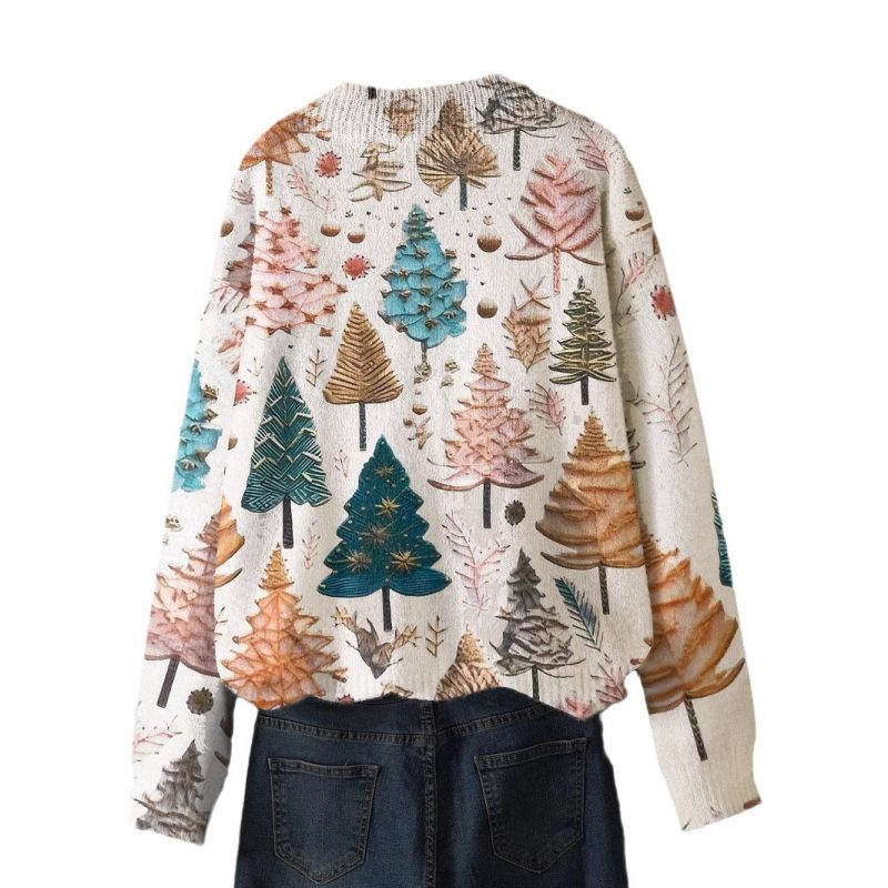 Printed Pullover Crew Neck Sweater – Casual Loose Fit for Autumn & Winter - Image 5