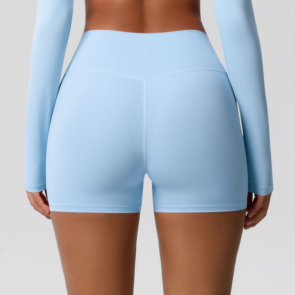 High-Waist Fitness Yoga Shorts with Belly Contracting and Hip Lifting - Image 3