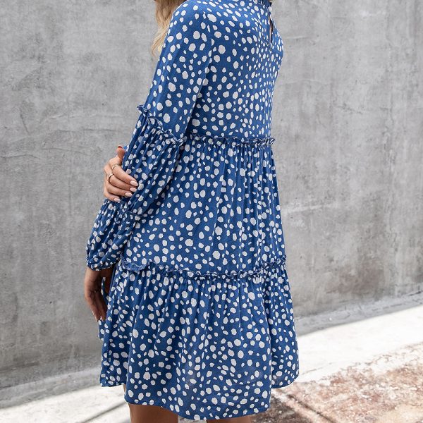 Autumn Milk Spots Long Sleeve Dress - Image 3