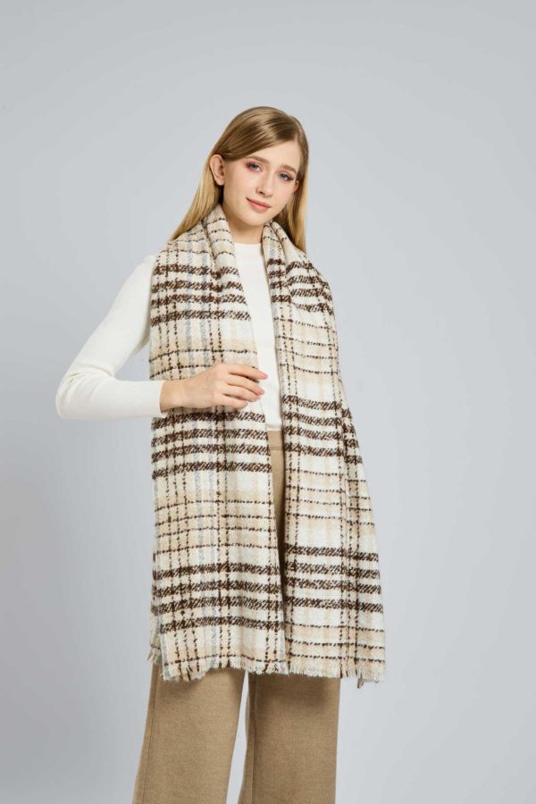 Retro Classic Plaid Artificial Cashmere Scarf - Image 2