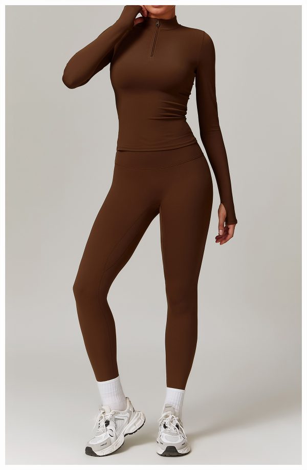 Autumn Winter Quick Drying Long Sleeve Yoga Wear Training Set - Image 3