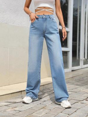 Retro Loose Wide-Leg Jeans for Women