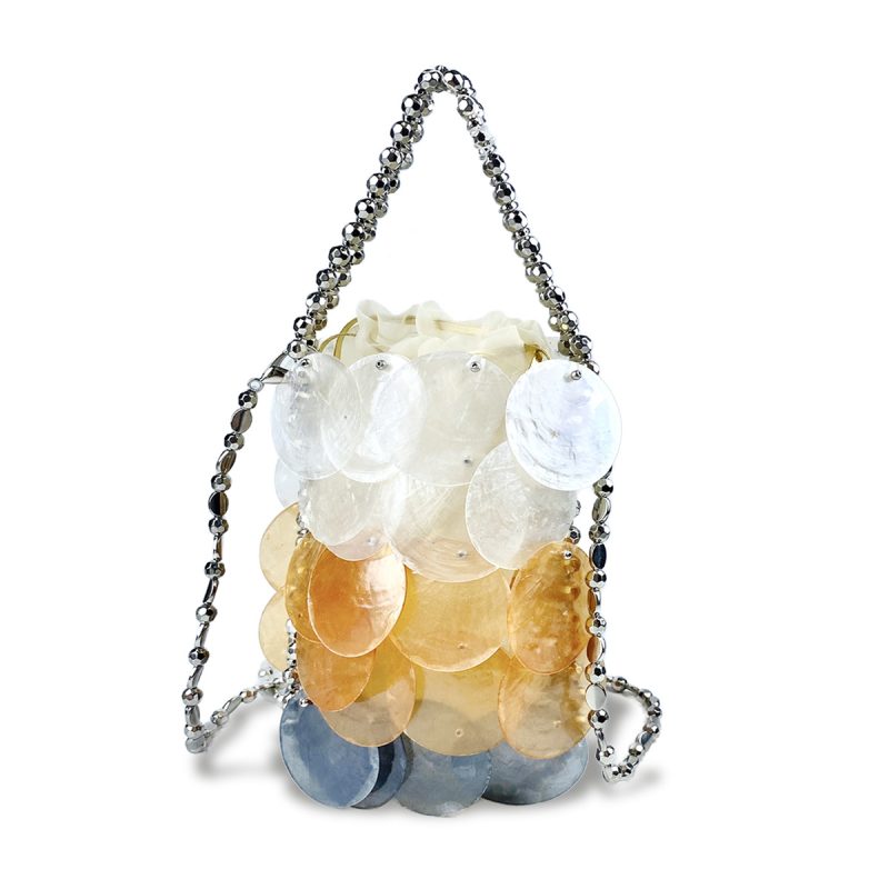 Handmade Colorful Woven Shell Beaded Fish Scale Chain Bag for Women - Image 4
