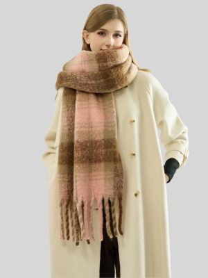 Thick Braided Mohair Scarf for Women – Warm Winter Accessory