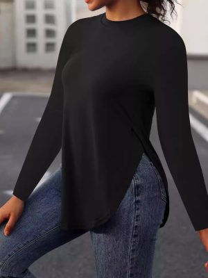 Simple Short Sleeve Bottoming Shirt for Women