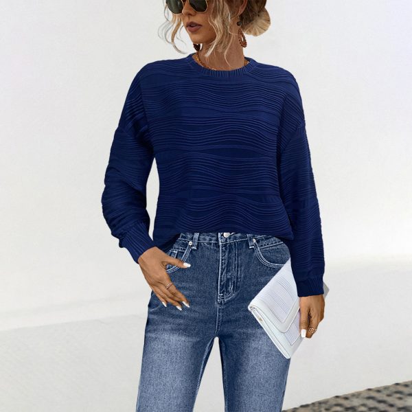 Classic Casual Solid Color Knitted Top for Women - Image 2