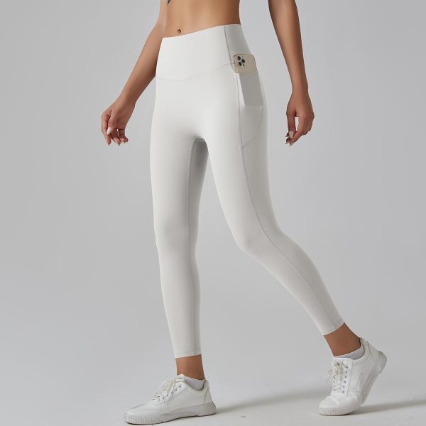 High-Strength Skinny Yoga Pants with High-Waist Belly Control - Image 4