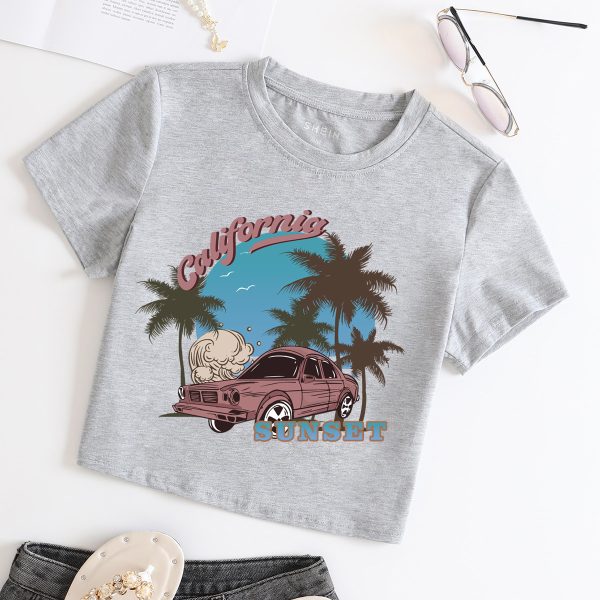 Custom Women’s Cute Cropped Summer T-Shirt - Image 2