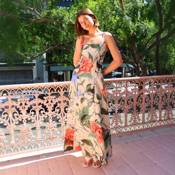 Printed Spaghetti Straps Slimming Summer Dress