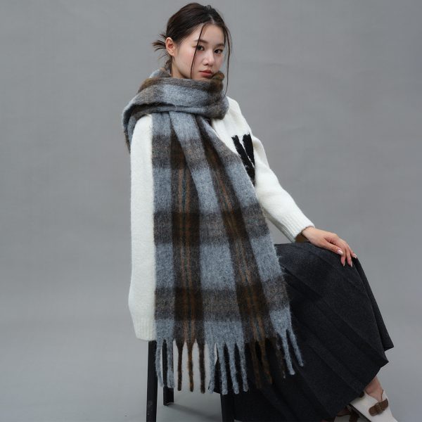 Thick Warm Cashmere Bib Shawl Scarf for Women - Autumn & Winter - Image 3