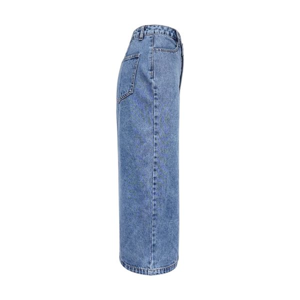 Casual Slit Denim Skirt for Women - Image 5