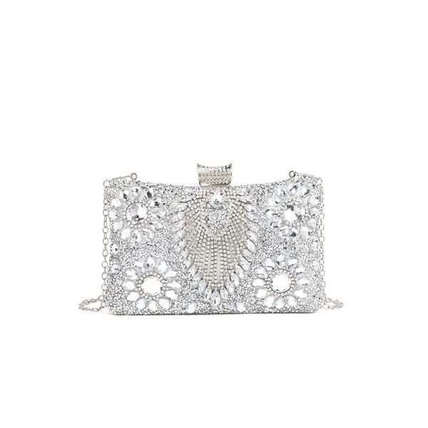 Diamond Inlaid Rhinestone Dinner Bag Women Cocktail Clutch - Image 2