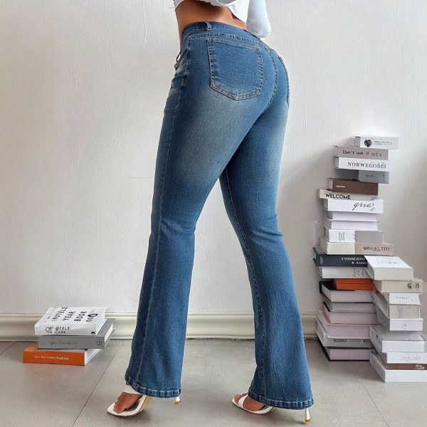 Casual Slimming Denim Trousers for Women - Image 3