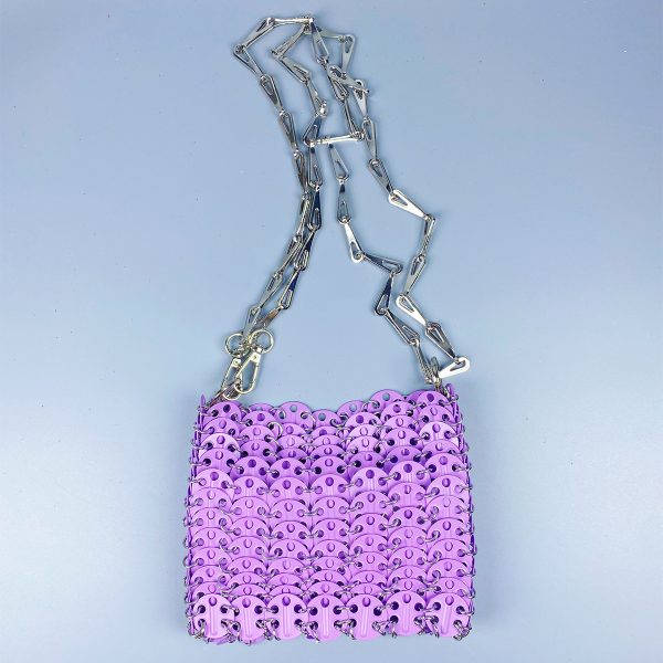 Trendy Handmade Metal Sequin Crossbody Chain Phone Bag for Women - Image 7