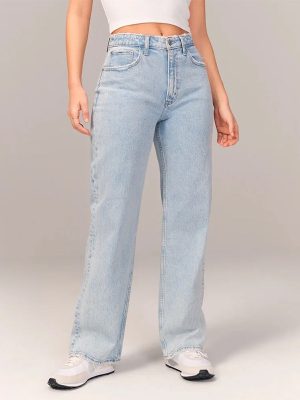 Ladies’ Draping Low-Waist Slimming Jeans with a Flattering Fit