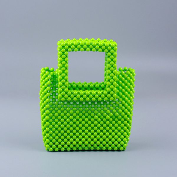 Popular Acrylic Handwoven Colorful Square Clutch Bag for Women - Image 5