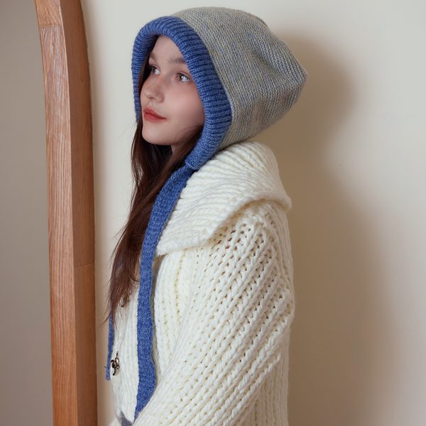 Korean-Inspired Woolen Earflap Toque Hat - Warm & Soft Winter Knit - Image 2