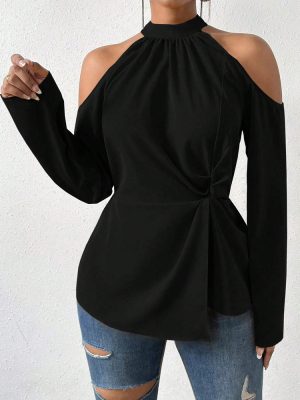 Women’s Intellectual Long Sleeve T-Shirt with Elegant Sneaky Design