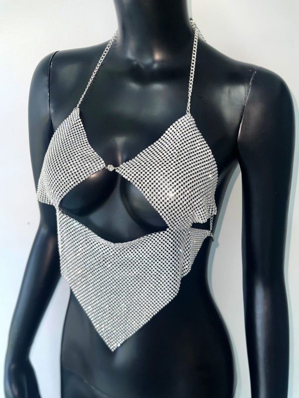 Metal Diamond Sequin Party Vest for Women - Image 3