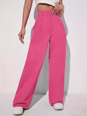 Elegant High-Waist Wide-Leg Pants for Women