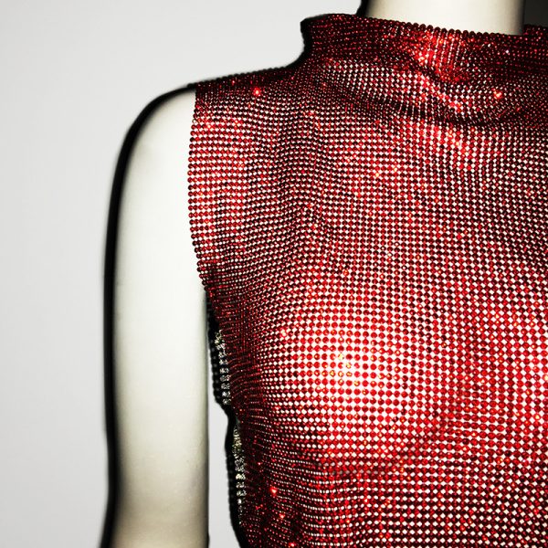 Luxury Rhinestone Turtleneck Diamond Vest - Image 3