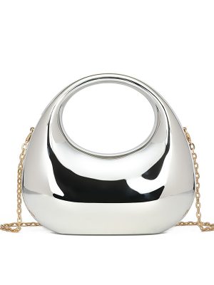 Colorful Crescent Moon Acrylic Handbag Women Dinner Makeup Bag