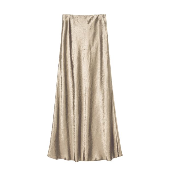 Women’s Summer Satin High Waist Elastic Long Skirt - Image 5