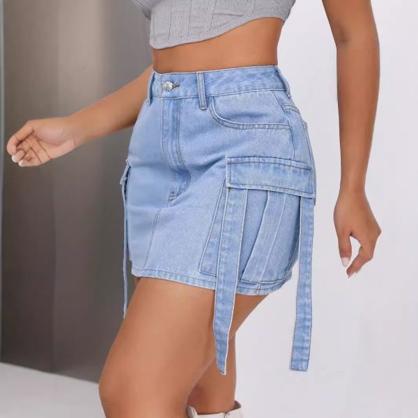 Ribbon Casual Denim Skirt for Women - Image 2